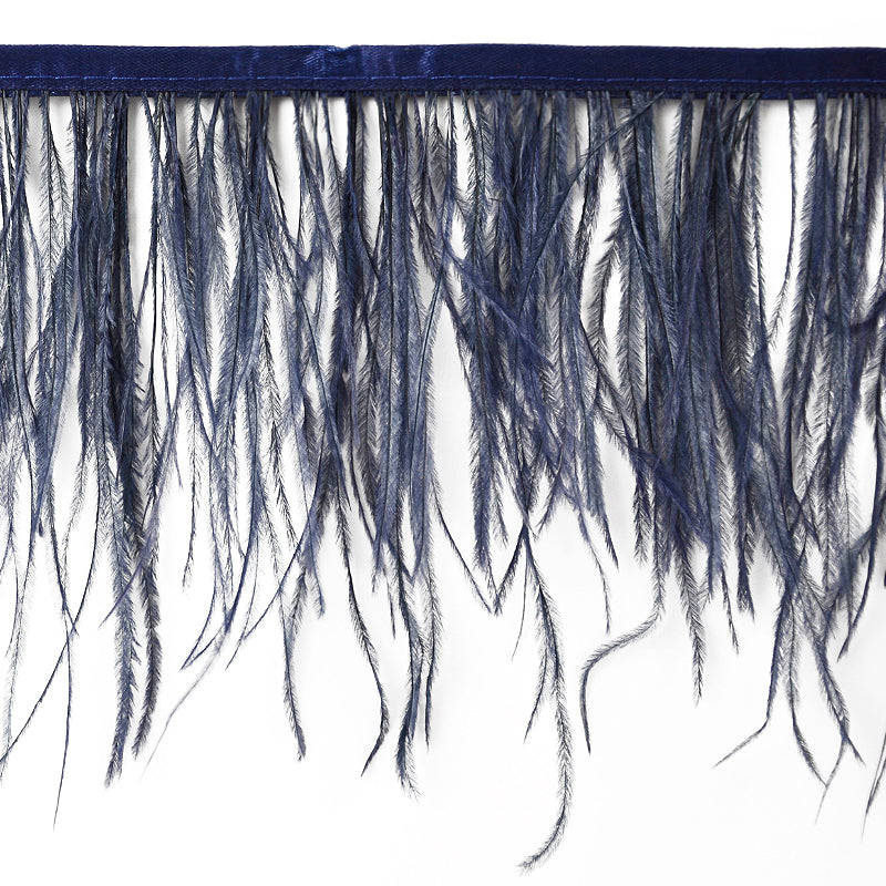 Belagio Enterprises - 6-inch Ostrich Feather Trim (11 Yard Bolt) - B-1139-05 Navy