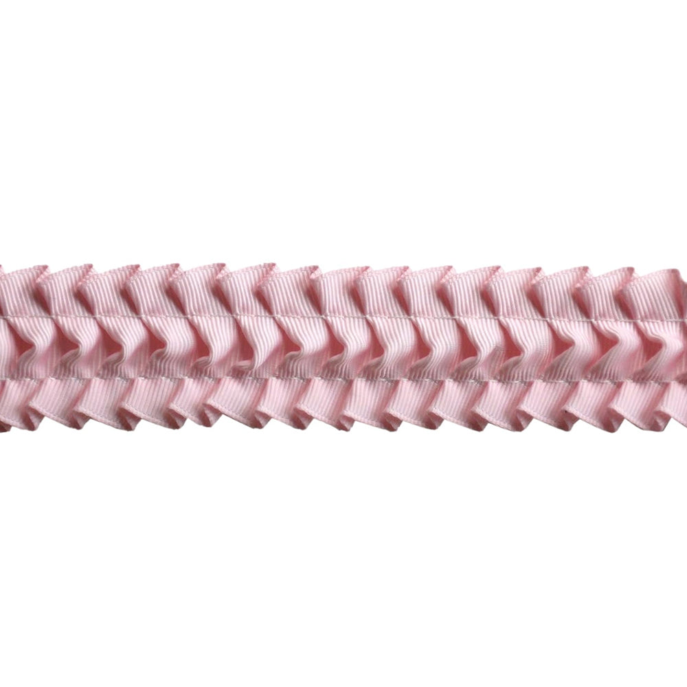 Belagio Enterprises - 1 1/2-Inch Pleated Ruffle Grosgrain Ribbon (25 Yard Roll) - BF-1301-20 Pink