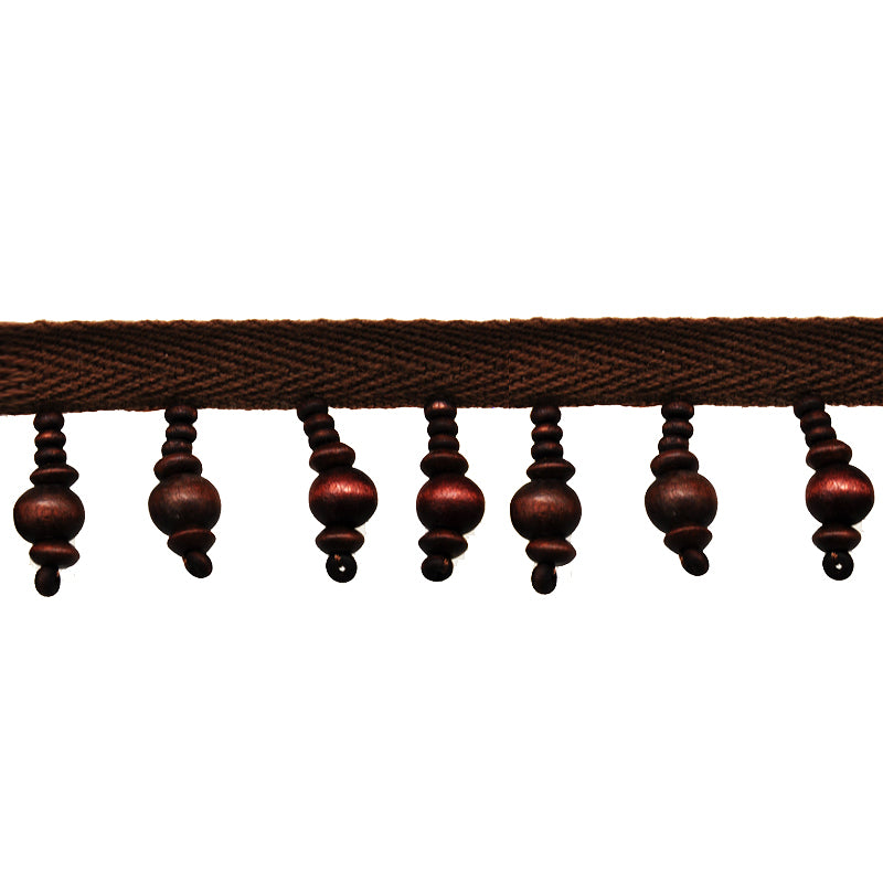 Fantasia Collection - 1 1/2" width BEADED FRINGE (15 Yard Roll) - BB-9910-06 Brown