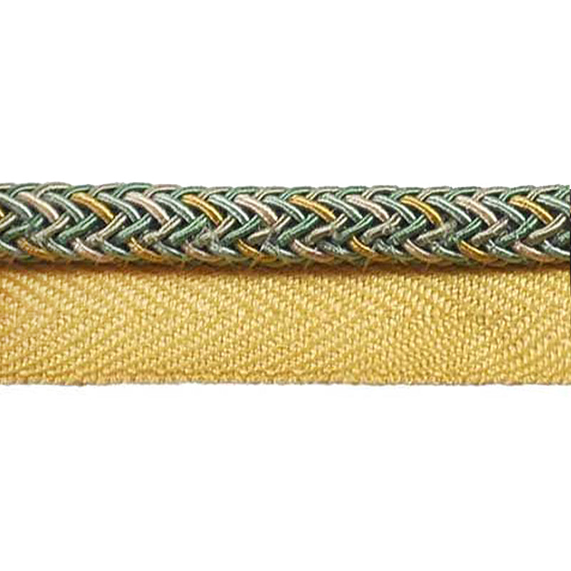 Mulberry Collection - 1/4" Width CORD WITH LIP (25 Yard Roll) - BC-10002-33/82 Turquoise and Taupe