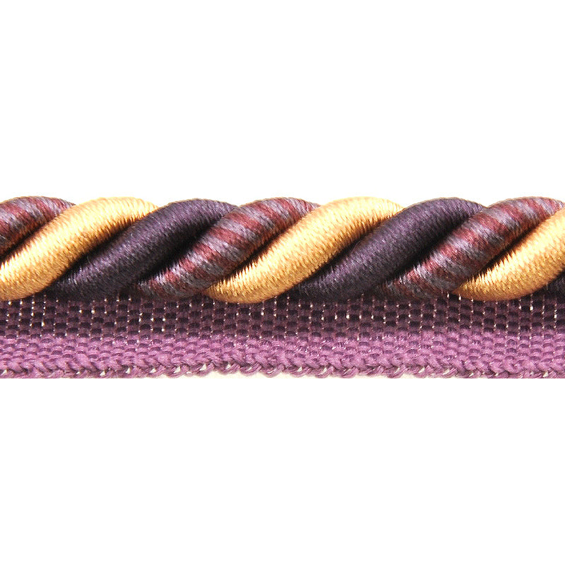 Milante Collection - 3/8" CORD WITH LIP (50 Yard Roll) - BF-1023-26/61 Purple and Mocha