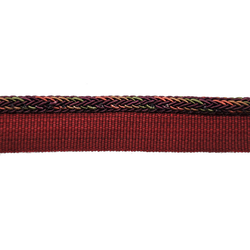 Odyssey Collection - 1/4" Width Braided Cord with Lip (50 Yard Roll) - BC-12000-70/81 Burgundy and Mocha
