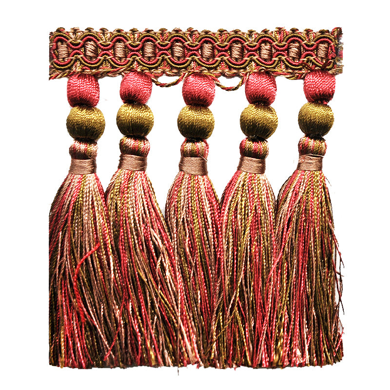 Milante Collection - 4 1/2" Tassel Fringe (25 Yard Roll) - BF-1477-18/16 Copper and Earth