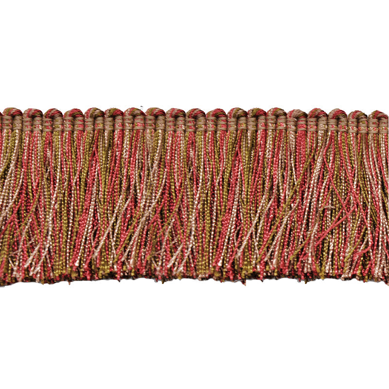 Milante Collection - 2" Brush Fringe (25 YD ROLL) - BF-1480-18/16 Rust & Taupe
