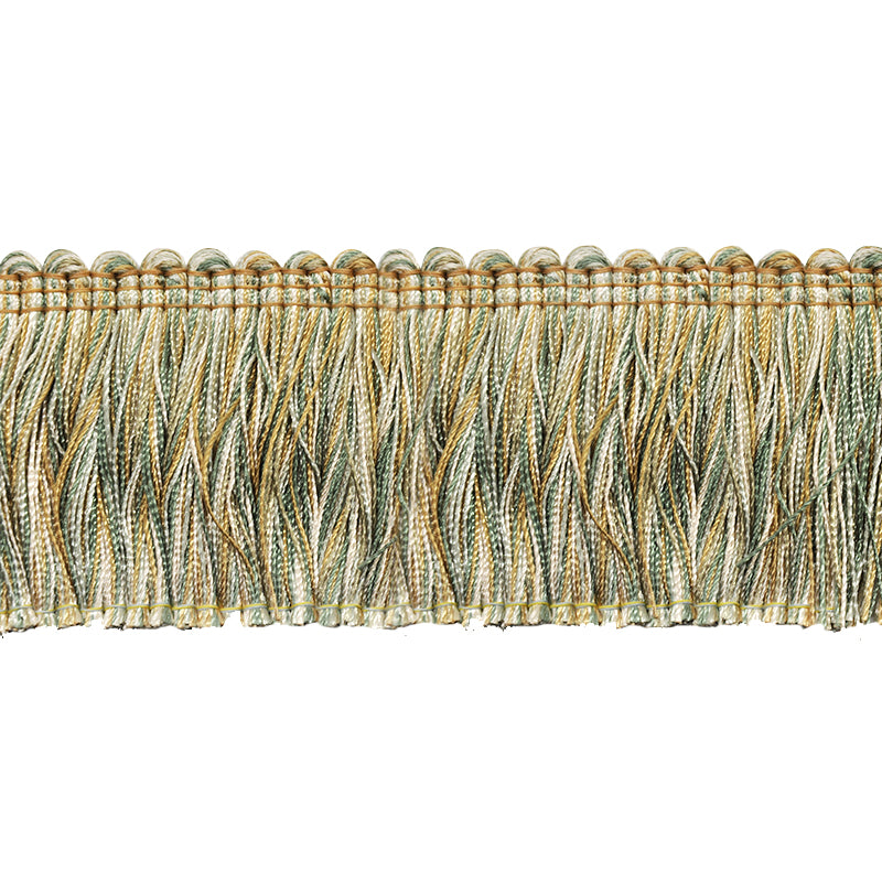 Milante Collection - 2" Brush Fringe (25 YD ROLL) - BF-1480-33/82 Green & Gold