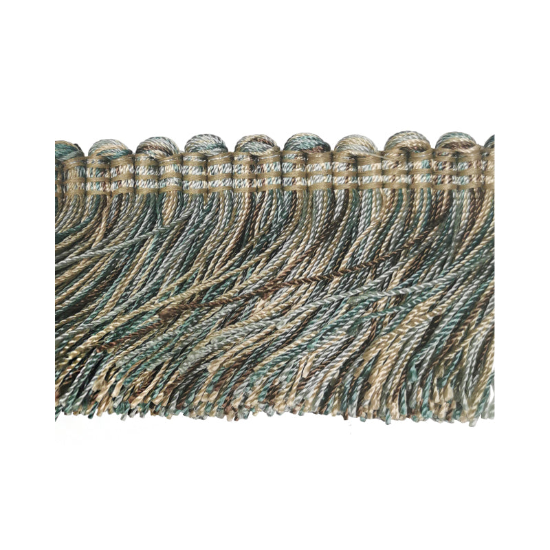 Mulberry Collection - 2" width Brush Fringe (25 Yard Roll) - BF-4004-23/63 Green and Gold