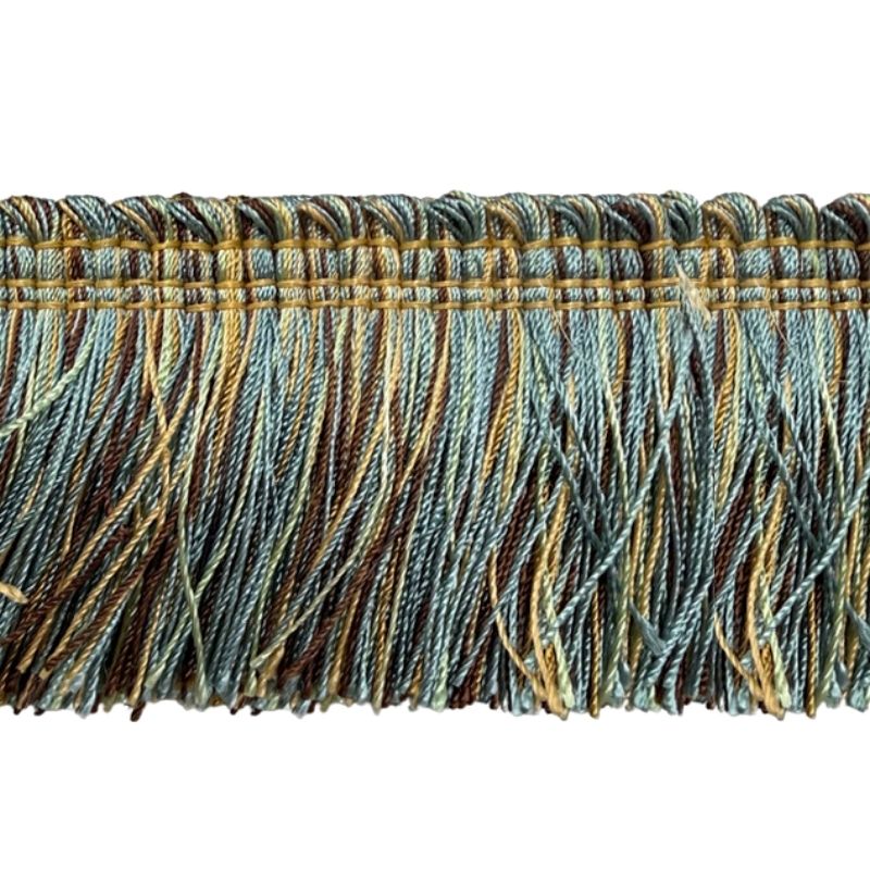 Odyssey Collection 2" Brush Fringe (25 YD ROLL) -Turquoise and Brown