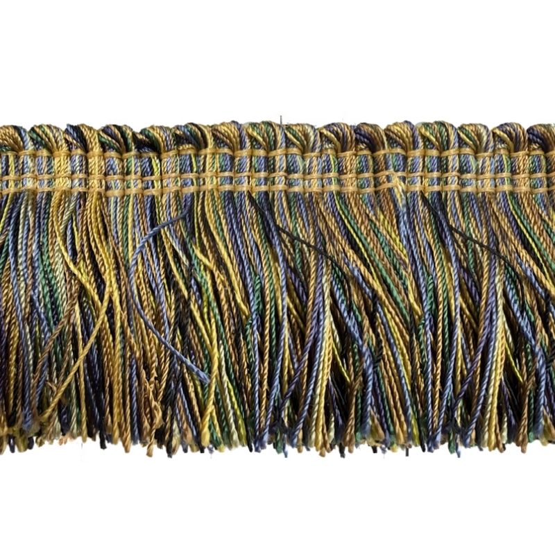 Odyssey Collection 2" Brush Fringe (25 YD ROLL) - Green, Blue and Tan