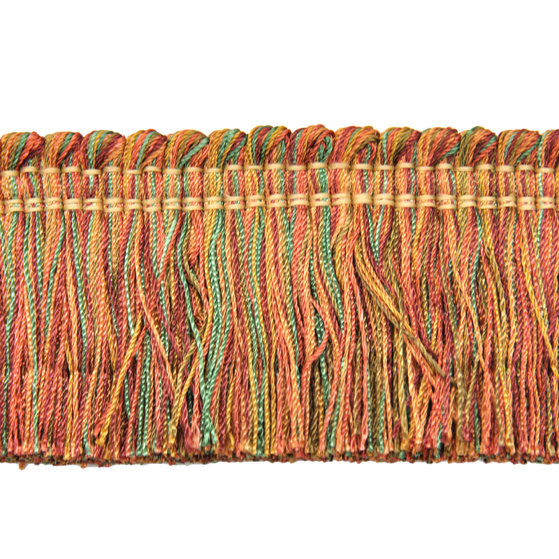 Odyssey Collection - 2" width BRUSH FRINGE (25 Yard Roll) - Burgundy and Mocha