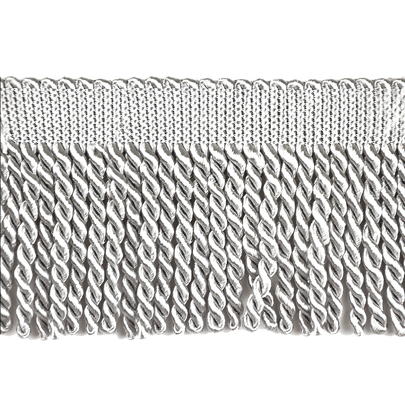 Softer Collection - 4" Width BULLION FRINGE (15 Yard Roll) - BF-4043-11 Silver