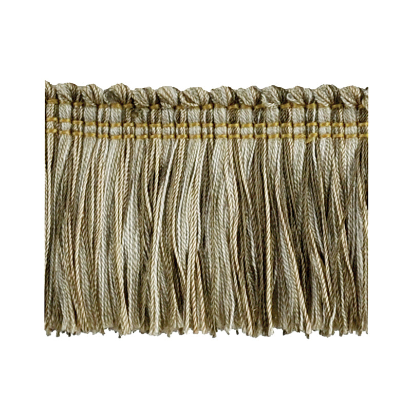 Godiva Collection - 2" Width BRUSH FRINGE (25 Yard Roll) - Taupe and Beige