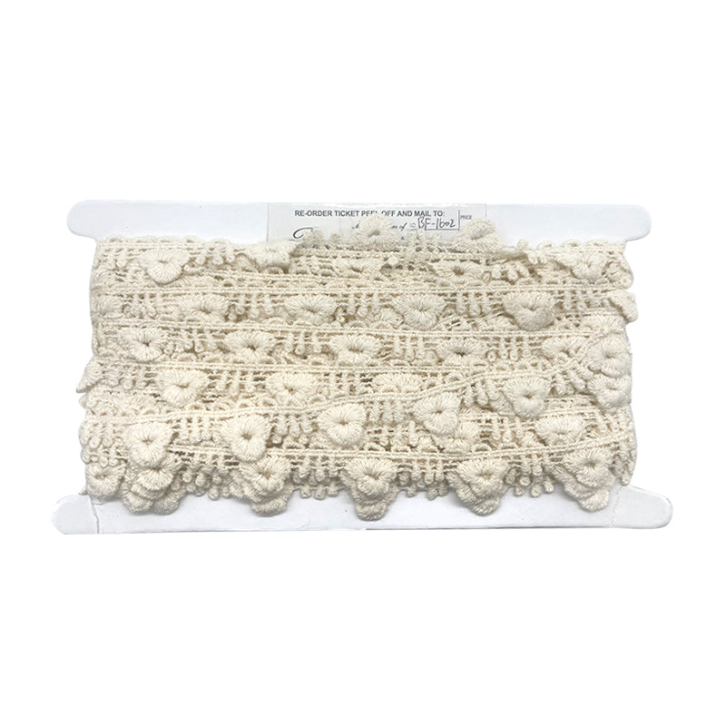 Belagio Enterprises - 1 3/8" Width Cotton Lace Trim (10 Yard Roll) - BF-1602