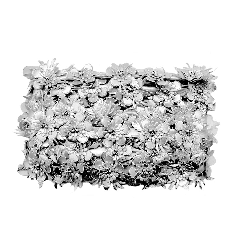 Floral Vinyl Trim - 2" Width (10 Yard Roll) - BFV-50-11 Silver