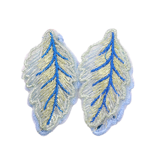 Embroidered Leaf Appliques - 1 1/4" width-BPP-M3-03 (6 Cards Per Order)