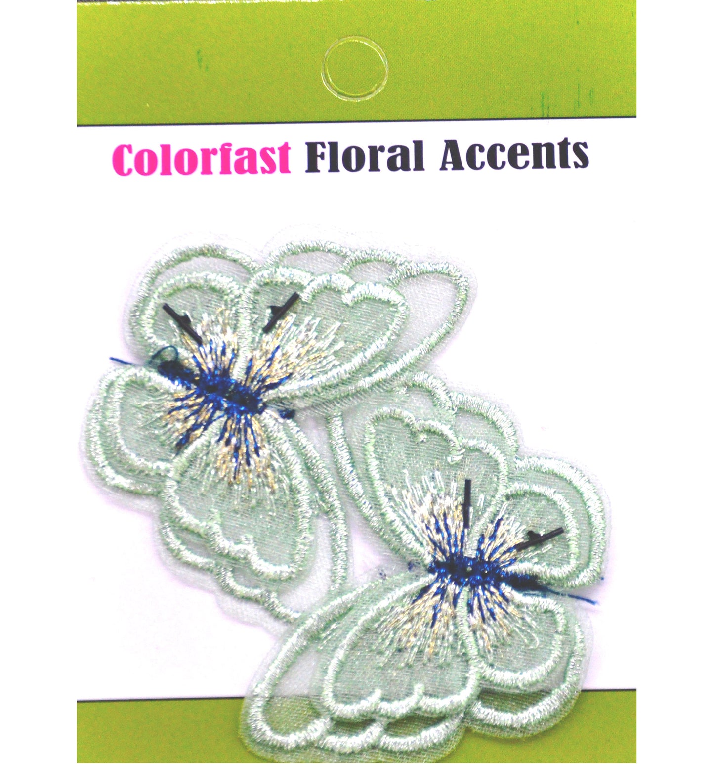 Embroidered Butterfly Appliques - 2" Width-BPP-N1-14 (6 Cards Per Order)