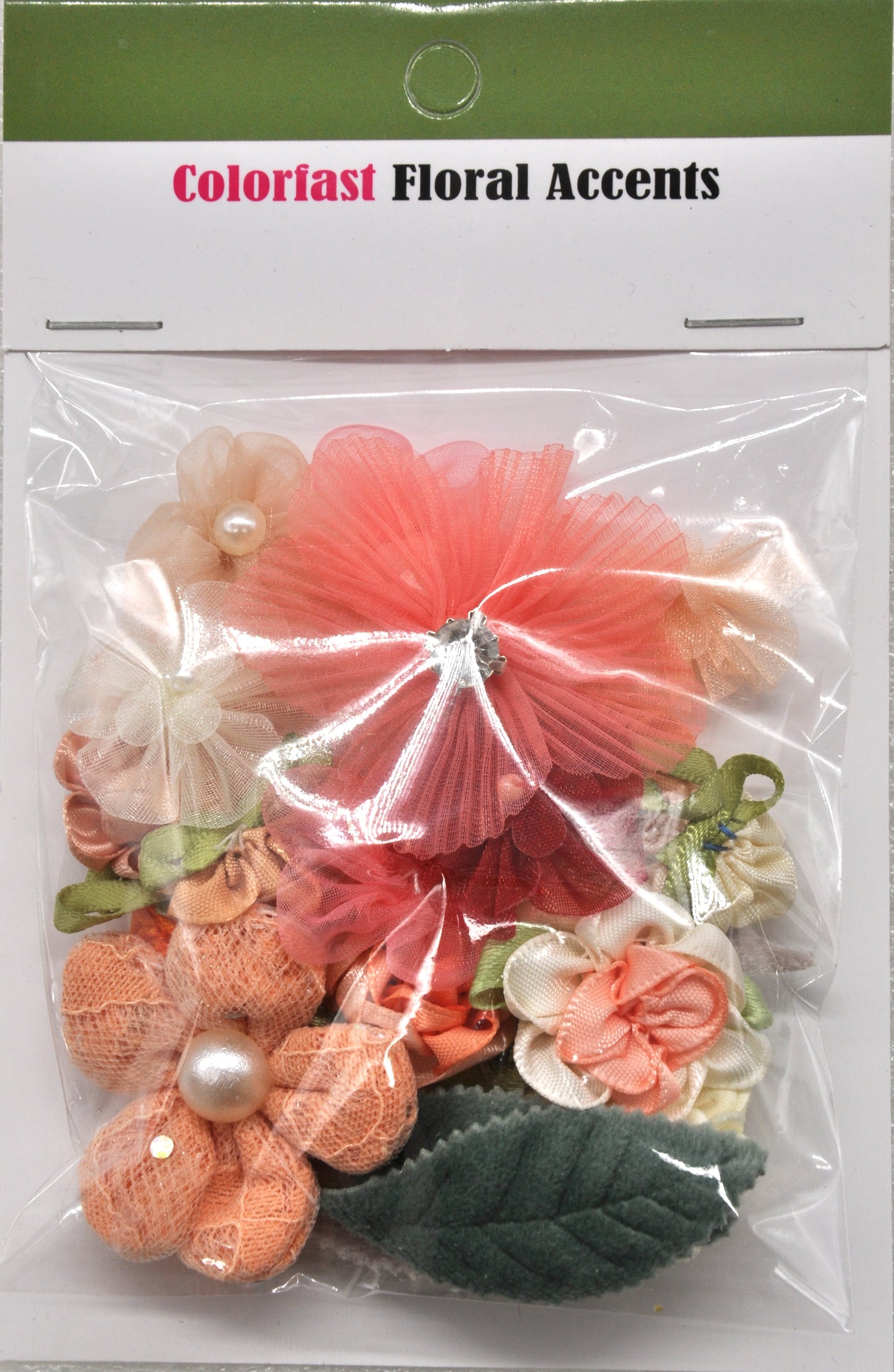 Belagio Enterprises - 25pcs Assorted Color Fast Accents Appliques (6cards Per Order) - BPPA-A2-09 Salmon