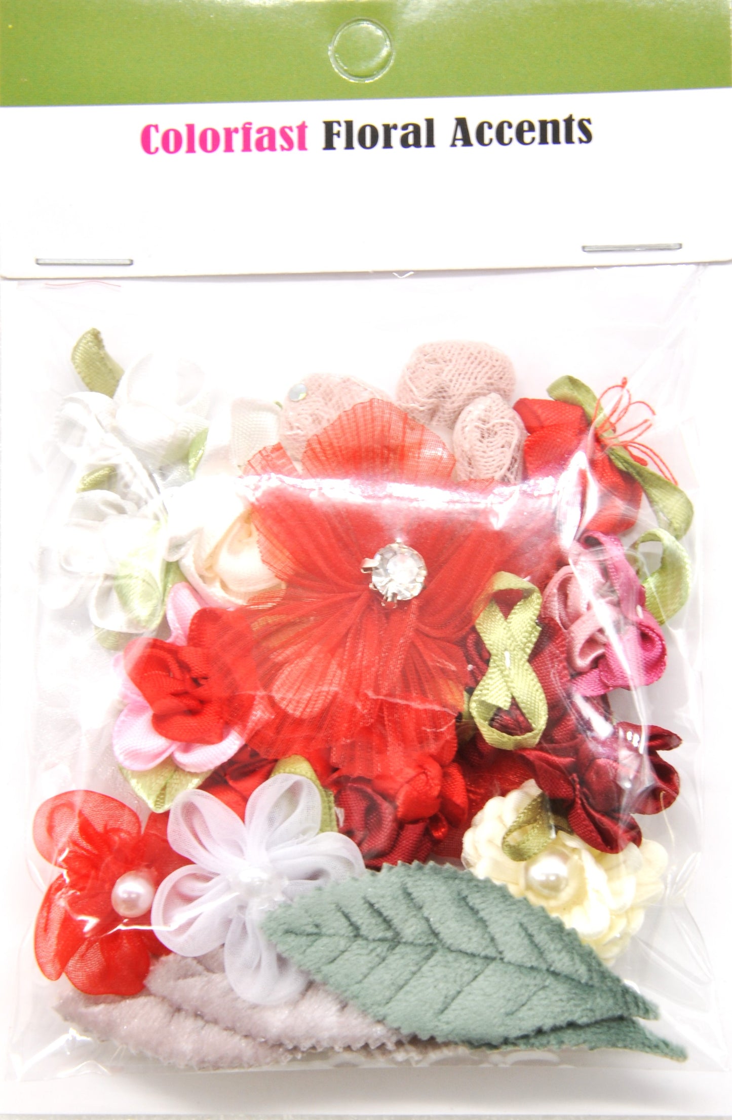 Belagio Enterprises - 25pcs Assorted Color Fast Accents Appliques (3cards Per Order) - BPPA-A2-22 Red