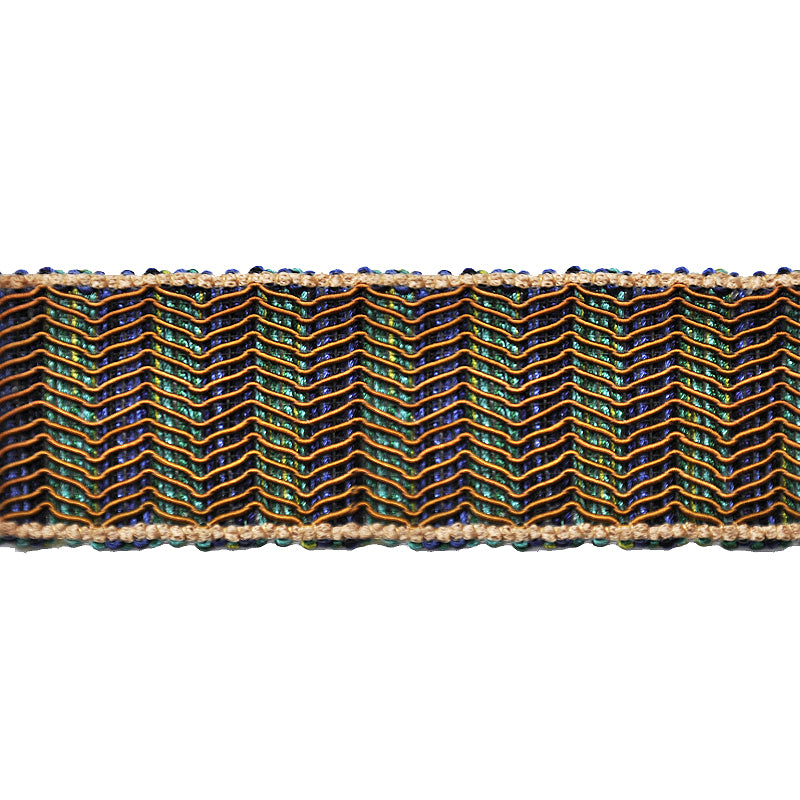 Odyssey Collection - 1 3/4" Width BRAID (25 Yard Roll) - BR-7093-38/04 Green, Blue and Tan