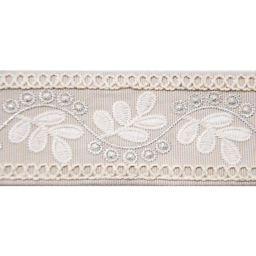 Decorative Woven Trim Tape - 2" Width (25 Yard Roll) - BR-7548-24 Beige