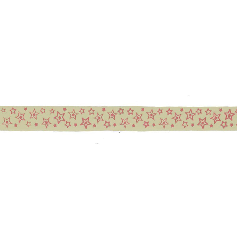 Belagio Enterprises Printed Cotton Ribbon Tape - 5/8" Width x 25 Yards Roll - Small Stars