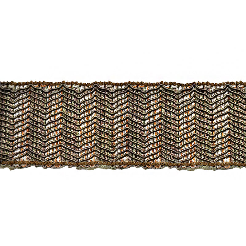 Odyssey Collection - 1 3/4" Width BRAID (25 Yard Roll) - BR-7093-63/82 Mint and Brown