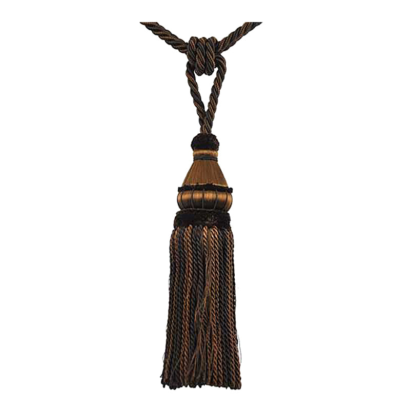 Mulberry Collection - 12" Length SINGLE TASSEL TIEBACK - BT-6002-06 Brown