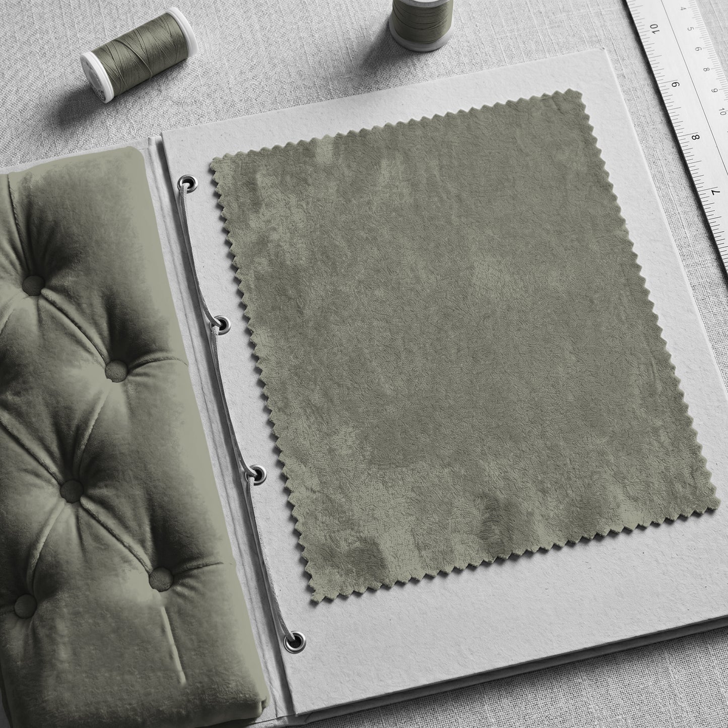 "Darling" Velvet Fabric (Pewter color)