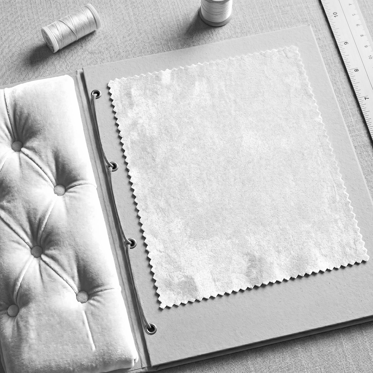"Darling" Velvet Fabric (White color)