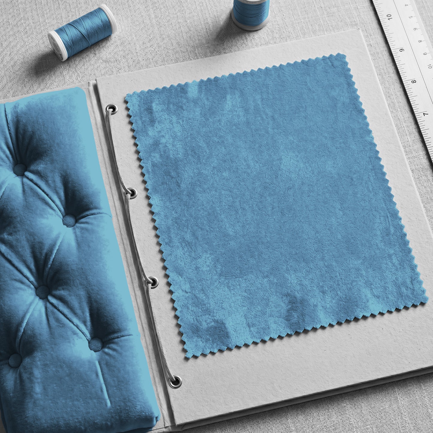 "Darling" Velvet Fabric (Denim color)