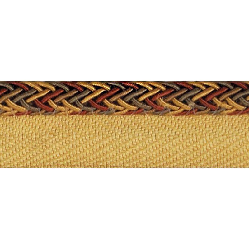 Mulberry Collection - 1/4" Width CORD WITH LIP (25 Yard Roll) - BC-10002-88/61 Mocha and Rusr