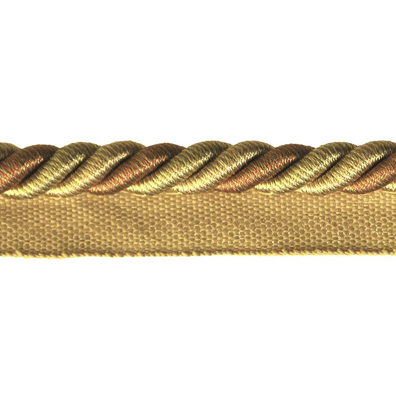 Milante Collection - 3/8" CORD WITH LIP (50 Yard Roll) - BC-1023-88/61 Dark Brick and Mocha