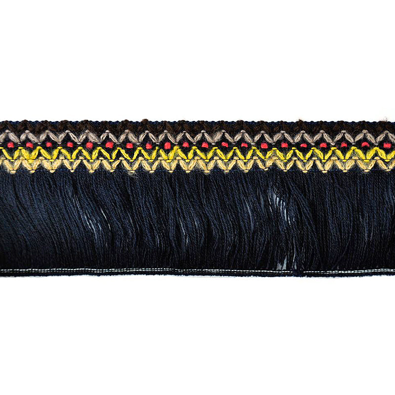 Belagio Enterprises - 4" length MOHAIR BRUSH FRINGE (25 Yard Roll) - BF-1359-05 Navy Blue