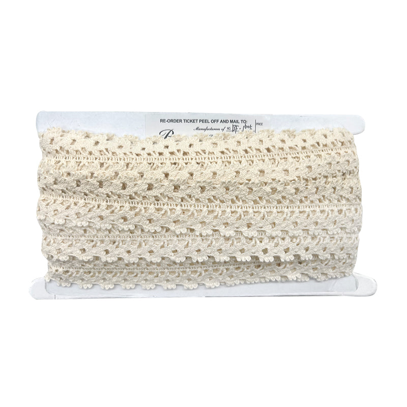 Belagio Enterprises - 1 3/8" Width Cotton Lace Trim (10 Yard Roll) - BF-1605