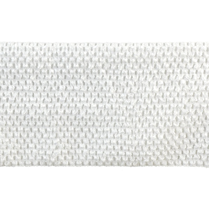 Crochet Stretch Trim - 6" Width (10 Yard Roll) - BF-1902-27 White