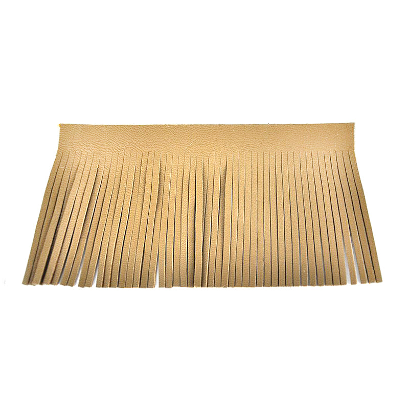 Dakota Collection - 2 1/2" Width Faux Leather Fringe (27.5 YDS) - BLF-7777-28 Tan