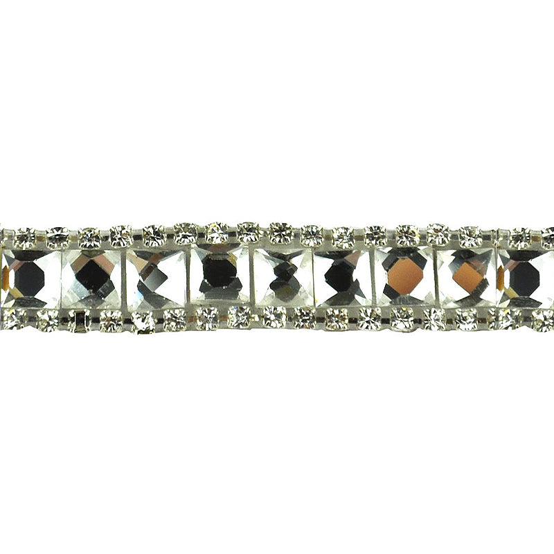 Iron-On Rhinestone Banding - 3/8" Width (5 Yard Roll) - BRSY-21-11 Silver