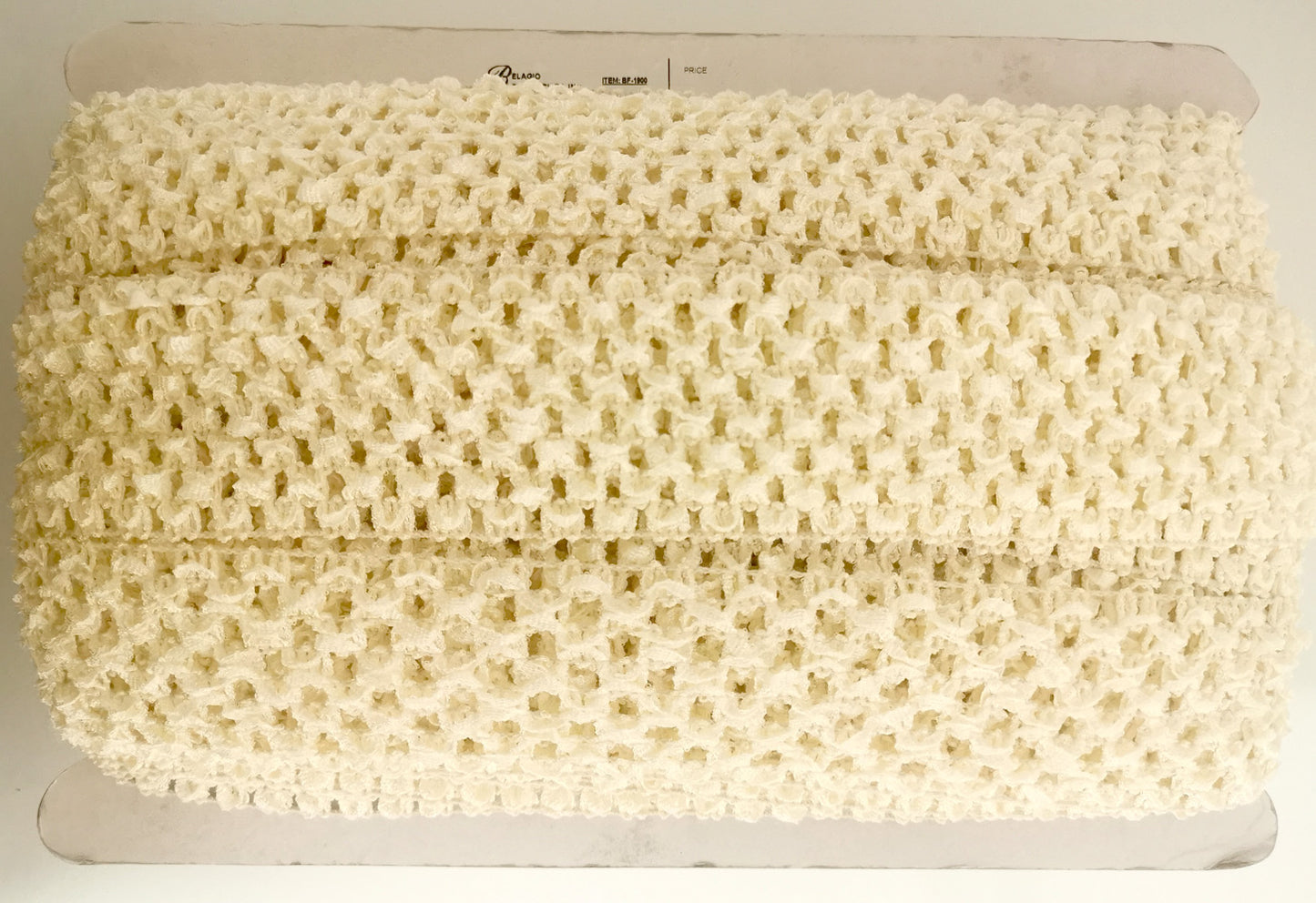 Crochet Stretch Trim - 2" Width (25 Yard Roll) - BF-1900-28 Beige