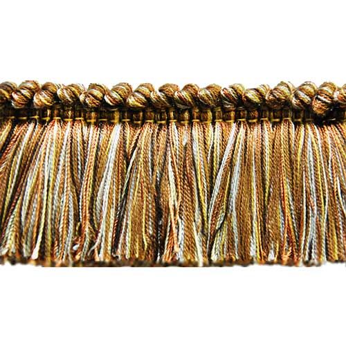 Harmony Collection 2" Brush Fringe (25 YD ROLL) in Rust/Taupe - BF-1459-18-82