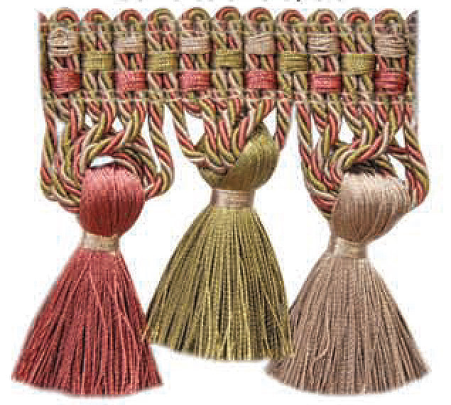 Milante Collection - 4" Tassel Fringe (25 Yard Roll) - BF-1479-18/16 Rust and Sable