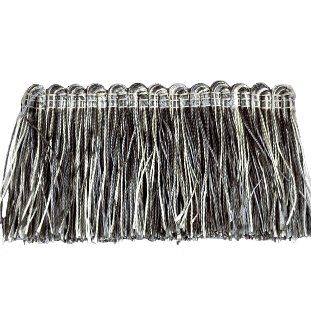 Elegance Collection - 2" Brush Fringe (25 Yard Roll) - BF-1480-02/49 Gunmetal and Grey