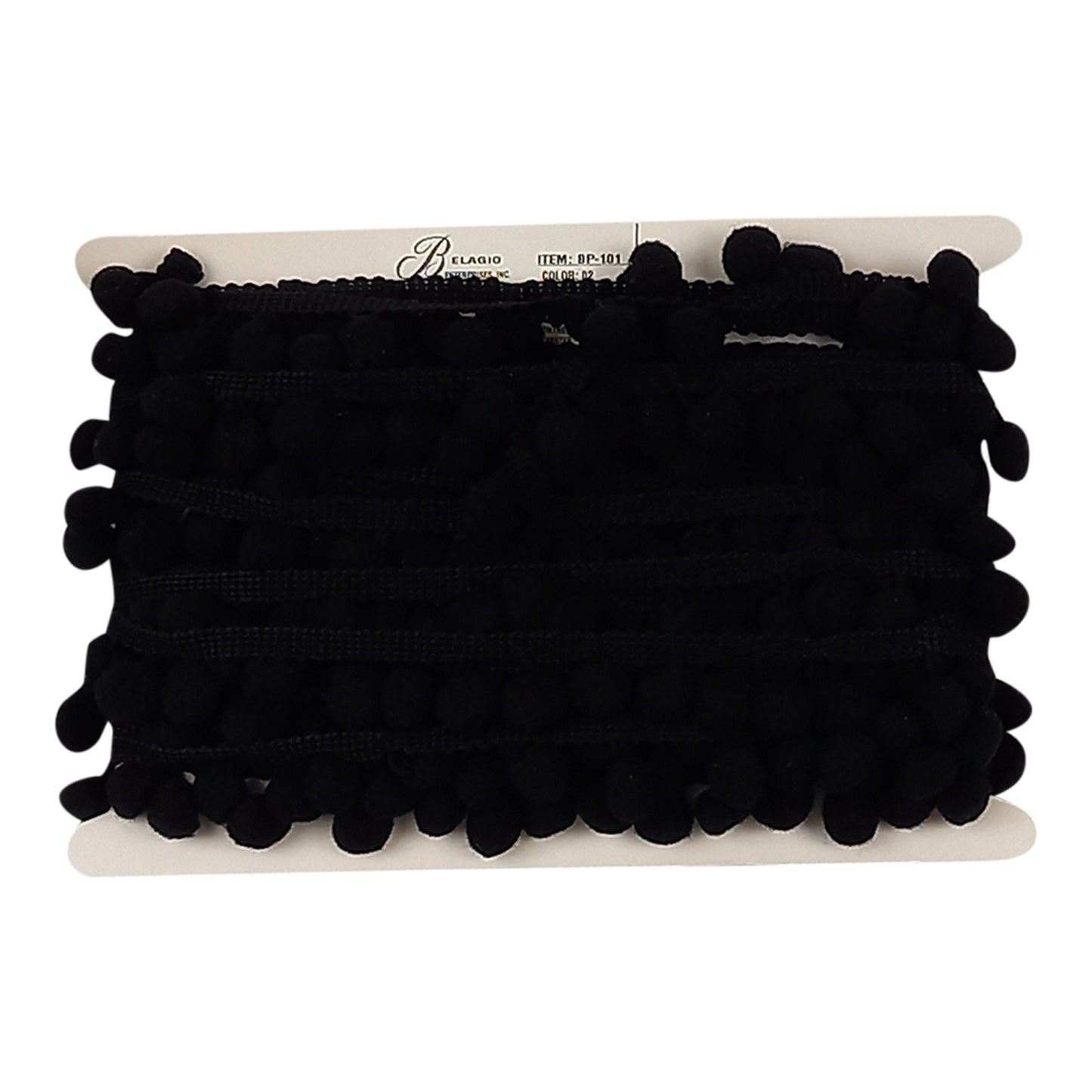 Pom Pom Collection - 5/8" width X 10 Yards Roll in Black