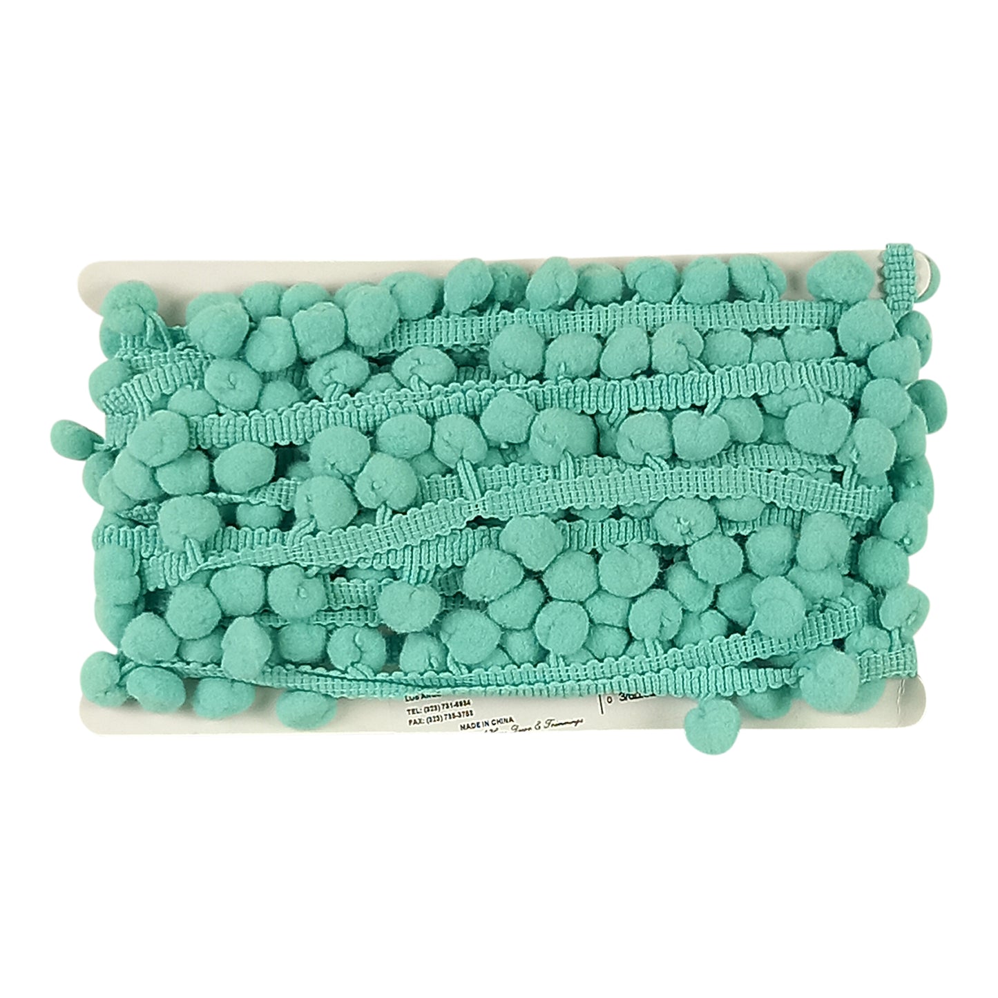 Pom Pom Collection - 5/8" width X 10-Yard Roll in Turquoise