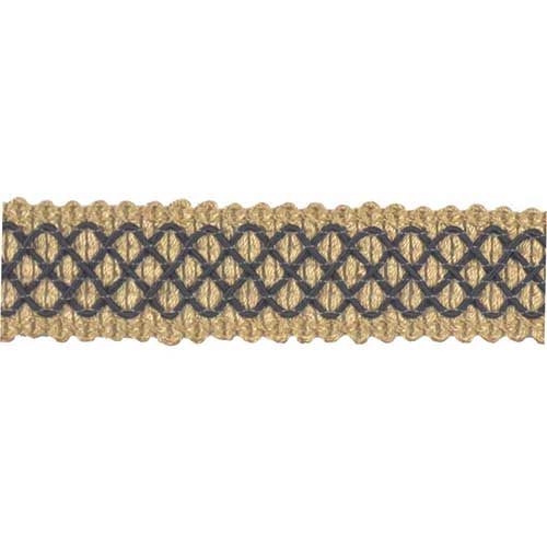 Paulette Collection - 1" width BRAID (25 Yard Roll) - BR-7006-02/38 Black and Toffee