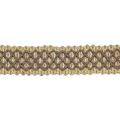 Paulette Collection - 1" width BRAID (25 Yard Roll) - BR-7006-06/38 Brown and Toffee