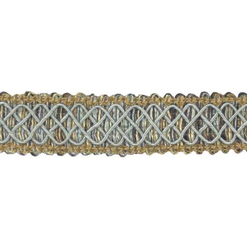 Paulette Collection - 1" width BRAID (25 Yard Roll) - BR-7006-11/06 Turquoise and Gold