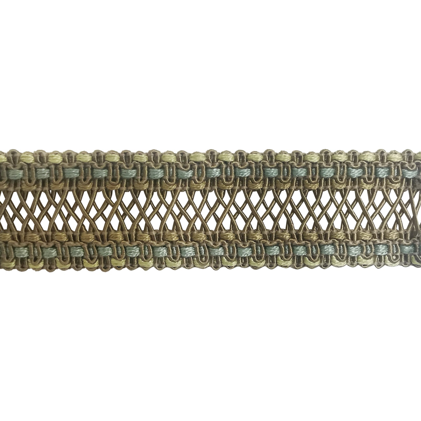 Pompeii Collection - 1" width BRAID (25 Yard Roll) - BR-7095-38/11 Gold and Mint