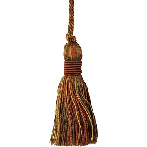 Mulberry Collection - 3 1/2" length PILLOW TASSEL - BT-5001-88/61 Dark Brick and Mocha