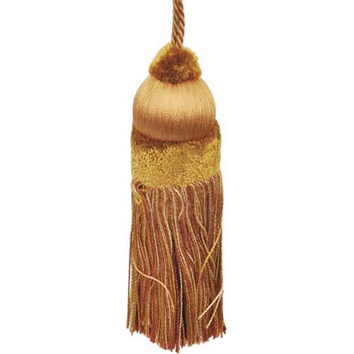 Fairville Collection – 4-inch Key Tassel – BT-5005-88-61 Dark Brick and Mocha