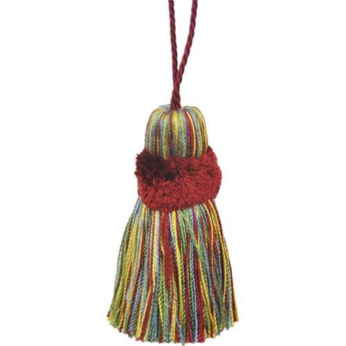 Fairville - 3" Long PILLOW TASSEL (6pcs Per Order) - BT-5006-04/17 Royal Blue and Wine Red