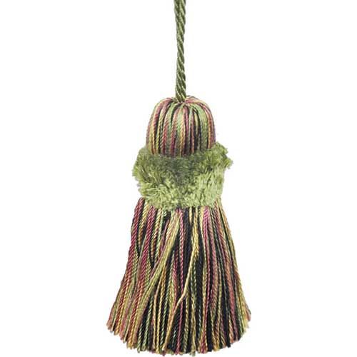 Fairville - 3" Long PILLOW TASSEL (6pcs Per Order) - BT-5006-63-02 Moss Green and Black